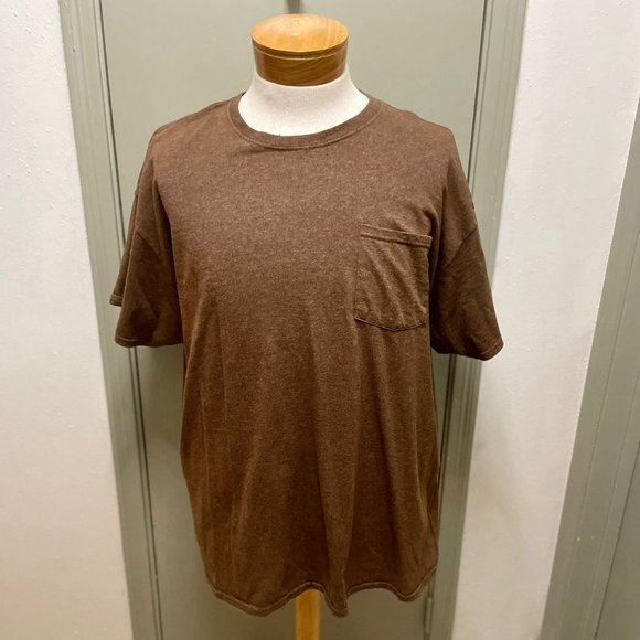 Fruit & Loom Brown Basic T Shirt Size 2XL EUC - Picture 1 of 5